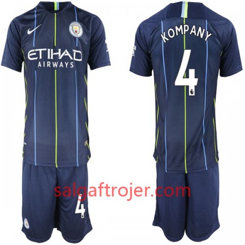 Manchester City Fodboldtrøjer Kompany 4 Børn Udebanesæt 2018/19 Kort ærmer Manchester City Fodboldtrøjer Kompany 4 Børn Udebanesæt 2018/19 Kort ærmer